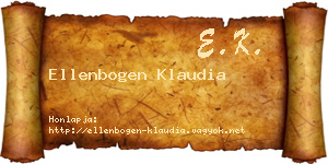 Ellenbogen Klaudia névjegykártya