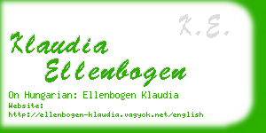klaudia ellenbogen business card
